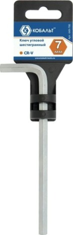 Ключ шестигранный Кобальт 649-790 угловой 7 мм cr-v