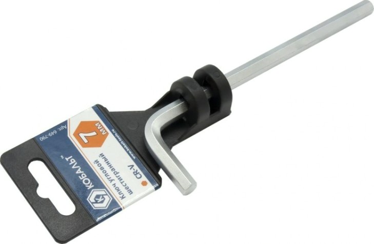 Ключ шестигранный Кобальт 649-790 угловой 7 мм cr-v