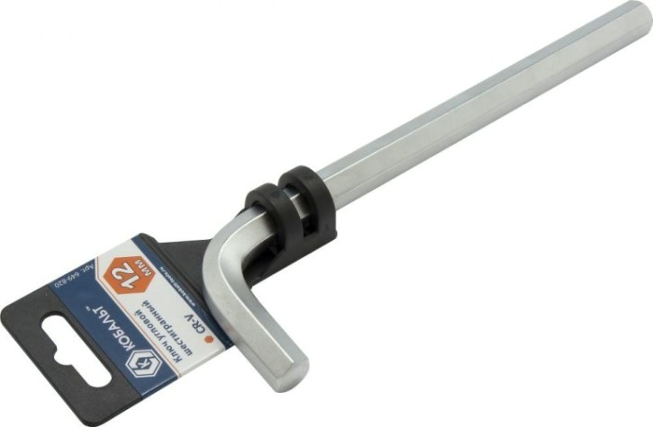 Ключ шестигранный Кобальт 649-820 угловой 12 мм cr-v