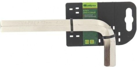 Ключ шестигранный СИБРТЕХ L-образный 17.00 мм 12348 [12348]