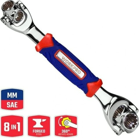 Ключ торцевой с шарниром WORKPRO WP272018 8-в-1