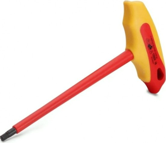 Ключ торцевой Т-образный диэлектрический КВТ 73232 1000 V, шестигранник 5 мм, L=150 мм Ключ торцевой Т-образный диэлектрический КВТ 73232 1000 V, шестигранник 5 мм, L=150 мм