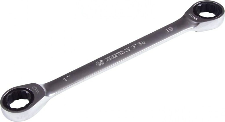 Ключ трещоточный накидной KING TONY 17х19 мм прямой [37361719M]