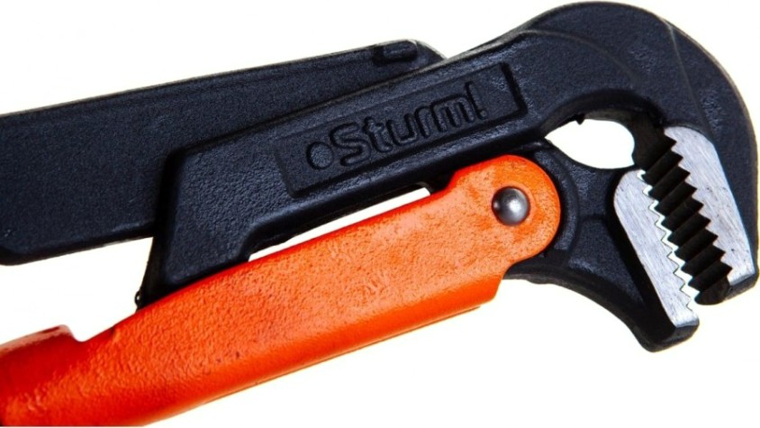 Ключ трубный рычажный Sturm 1045-03-P1 цельнокован., губки закал. током