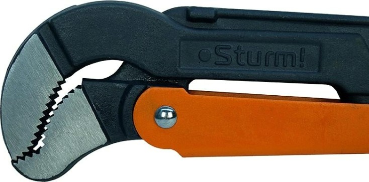 Ключ трубный рычажный Sturm 1045-04-P2 цельнокован., губки закал. током