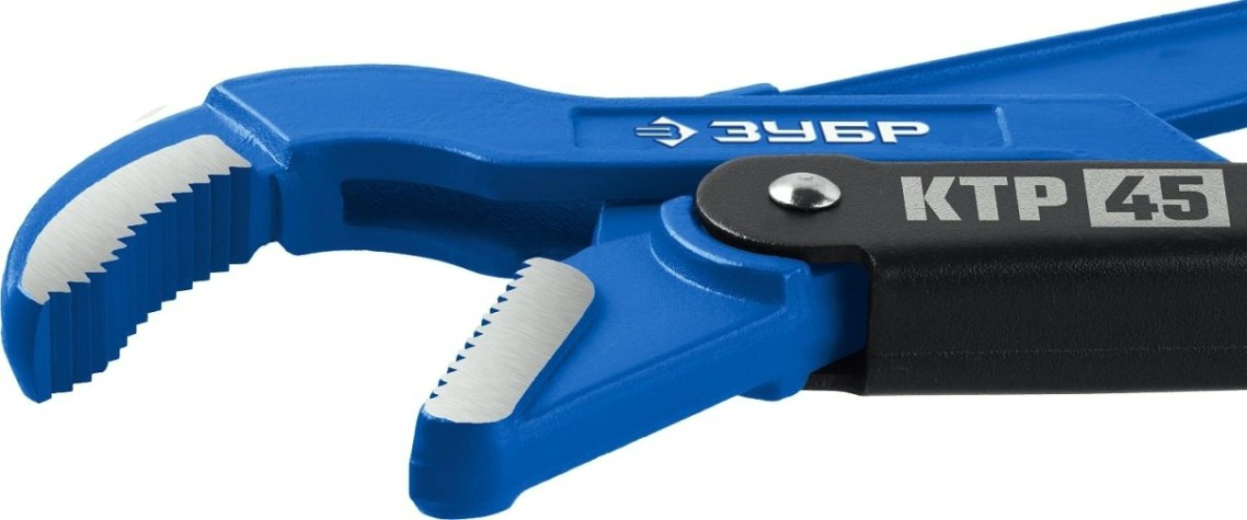 Ключ трубный рычажный ЗУБР ПРОФЕССИОНАЛ ктр-45, №1, изогнутые губки [27337-1_z02]