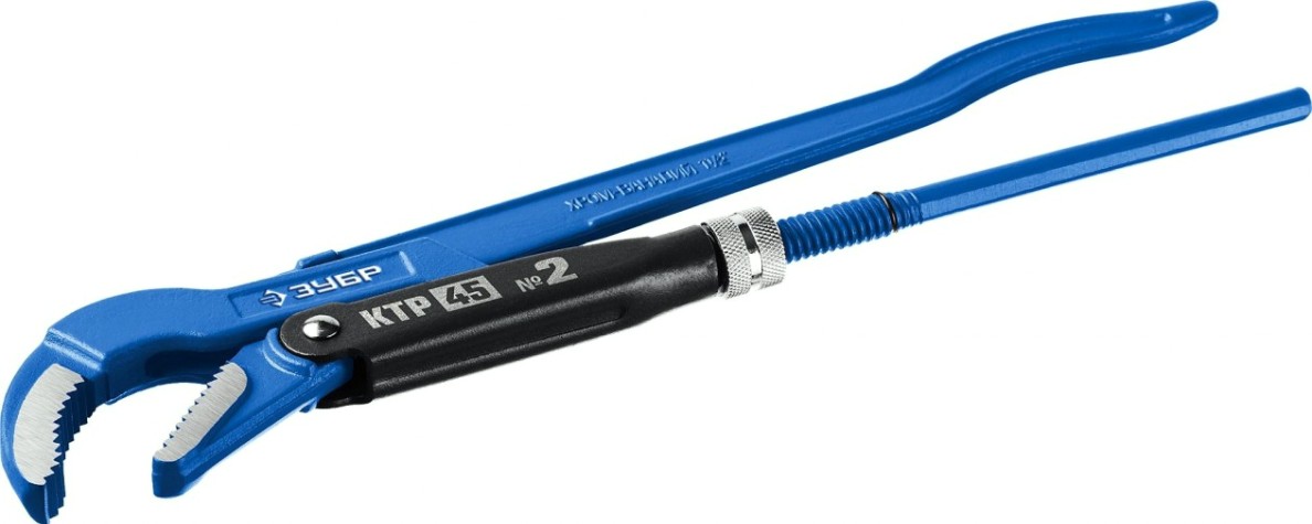 Ключ трубный рычажный ЗУБР ПРОФЕССИОНАЛ ктр-45, №2, изогнутые губки [27337-2_z02]