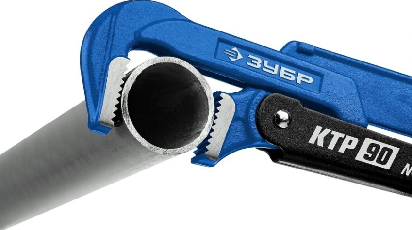 Ключ трубный рычажный ЗУБР ПРОФЕССИОНАЛ ктр-90, №0, прямые губки [27335-0_z02]