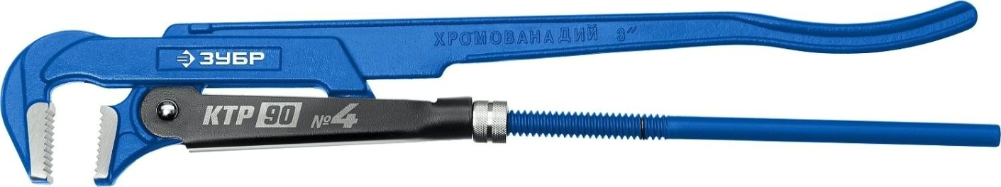 Ключ трубный рычажный ЗУБР ПРОФЕССИОНАЛ ктр-90, №4, прямые губки [27335-4_z02]