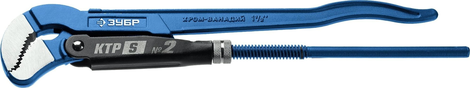 Ключ трубный рычажный ЗУБР ПРОФЕССИОНАЛ ктр-s, №2, изогнутые губки [27336-2_z02]