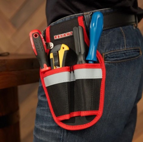 Кобура REXANT 12-5604 для инструмента 2 отделения RE-2U Кобура REXANT 12-5604 для инструмента 2 отделения RE-2U