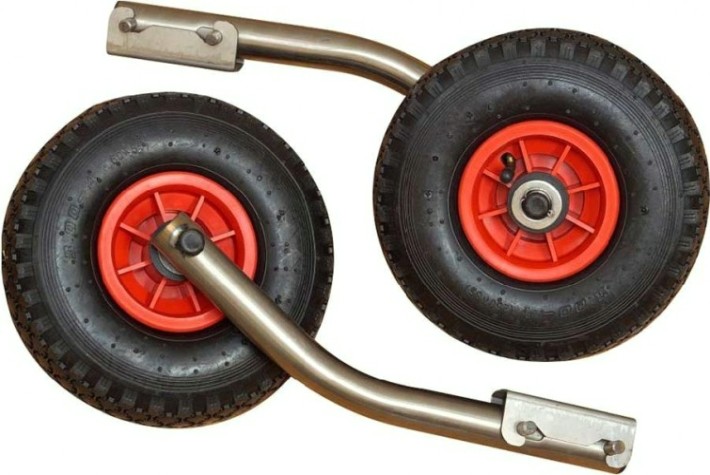 Колеса транцевые быстросъемные 400 мм SKIPPER колесо 260 мм, для лодок НДНД, нержавеющая сталь [SK-1025102]