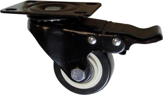 Колесная опора аппаратная LONGWAY SCpvb 30 поворотная с тормозом, полиуретан, D-65 мм [ЦБ-00000044]