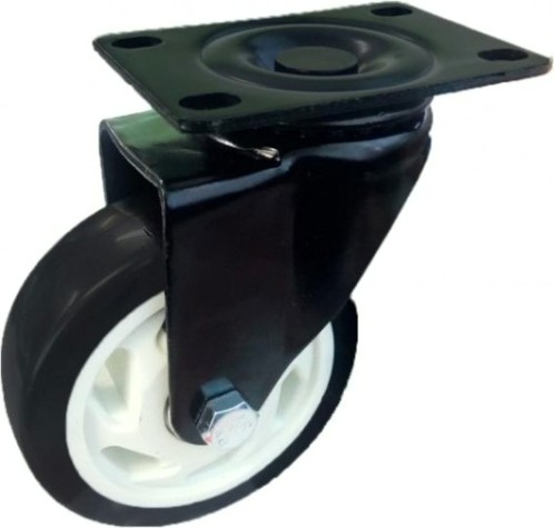 Колесная опора аппаратная MFK-TORG 4053100 черная резина поворотное 100мм