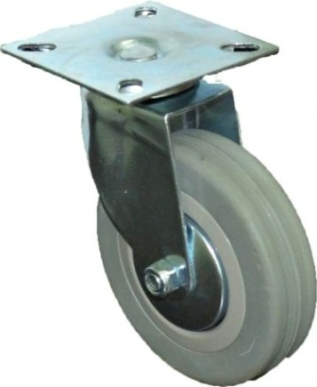 Колесная опора аппаратная MFK-TORG SCG93 серая мягкая резина поворотное 75мм [5053075М]