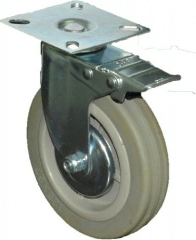 Колесная опора аппаратная MFK-TORG SCGB25 серая резина поворот. с тормозом 50 мм [8054050М]