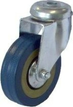 Колесная опора аппаратная MFK-TORG SCHG55 серая резина под болт 125мм отверстие 12 [3056125]