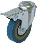 Колесная опора аппаратная MFK-TORG SCHGB55 серая резина под болт с тормозом металл 125мм [3057125]