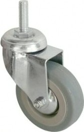 Колесная опора аппаратная MFK-TORG SCTG25 серая резина болт. крепление М10 50 мм [8062050M]