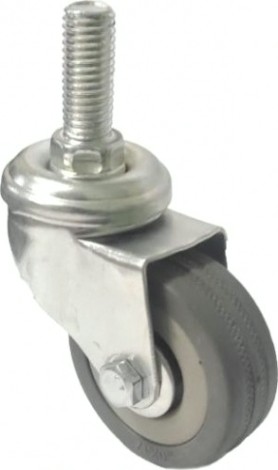 Колесная опора аппаратная MFK-TORG SCTG93 М10 серая мягкая резина болт. крепление 75мм [5062075M]