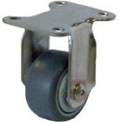 Колесная опора аппаратная MFK-TORG SUS 304 3052050НЕРЖ серая мягкая резина неповоротное 50мм [3052050НЕРЖ]