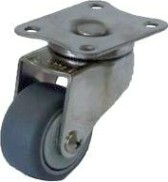 Колесная опора аппаратная MFK-TORG SUS 304 3053040НЕРЖ серая мягкая резина поворотное 40мм [3053040НЕРЖ]