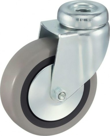 Колесная опора аппаратная TELLURE ROTA 373 103 поворотная, диаметр 80мм, грузоподъемность 55кг [373103]