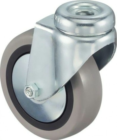 Колесная опора аппаратная TELLURE ROTA 373 103 поворотная, диаметр 80мм, грузоподъемность 55кг [373103]