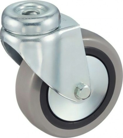 Колесная опора аппаратная TELLURE ROTA 373 103 поворотная, диаметр 80мм, грузоподъемность 55кг [373103]