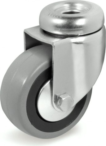 Колесная опора аппаратная TELLURE ROTA 373 104 поворотная, диаметр 100мм, грузоподъемность 55кг [373104]