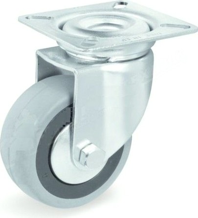 Колесная опора аппаратная TELLURE ROTA 374 103 поворотная, диаметр 80мм, грузоподъемность 55кг [374103]