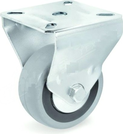 Колесная опора аппаратная TELLURE ROTA 375 105 неповоротная, диаметр 125мм, грузоподъемность 80кг [375105]