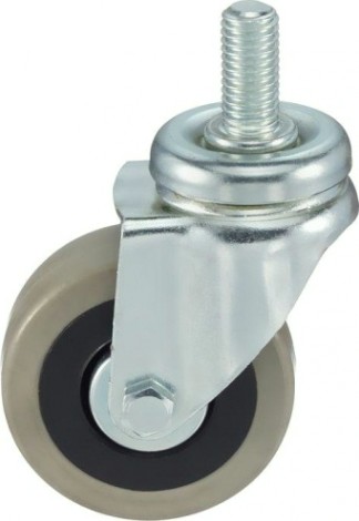 Колесная опора аппаратная TELLURE ROTA 376 102 поворотная, диаметр 60мм, грузоподъемность 50 кг [376102]