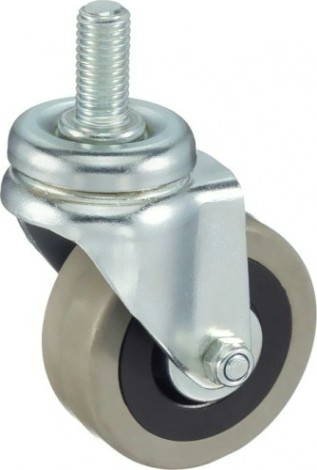 Колесная опора аппаратная TELLURE ROTA 376 102 поворотная, диаметр 60мм, грузоподъемность 50 кг [376102]