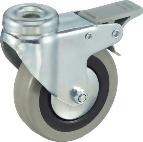 Колесная опора аппаратная TELLURE ROTA 377 103 поворотная с тормозом, диаметр 80мм, 55 кг [377103]