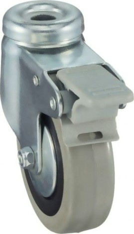 Колесная опора аппаратная TELLURE ROTA 377 103 поворотная с тормозом, диаметр 80мм, 55 кг [377103]