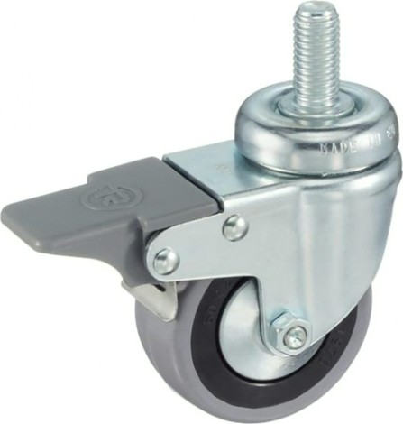 Колесная опора аппаратная TELLURE ROTA 379 102 поворотная с тормозом, диаметр 60мм, 50 кг [379102]