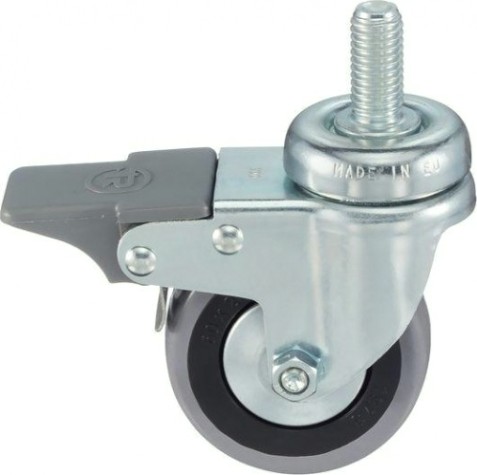 Колесная опора аппаратная TELLURE ROTA 379 102 поворотная с тормозом, диаметр 60мм, 50 кг [379102]