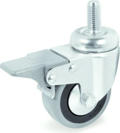 Колесная опора аппаратная TELLURE ROTA 379 103 поворотная с тормозом, диаметр 80мм, 55 кг [379103]