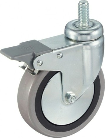 Колесная опора аппаратная TELLURE ROTA 379 104 поворотная с тормозом, диаметр 100мм, 55 кг [379104]