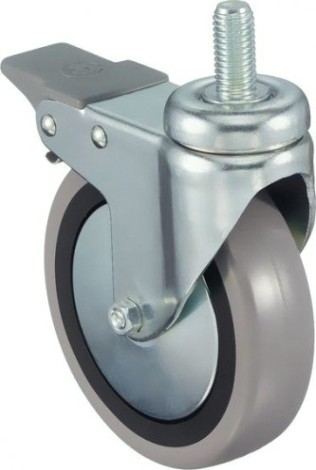 Колесная опора аппаратная TELLURE ROTA 379 104 поворотная с тормозом, диаметр 100мм, 55 кг [379104]