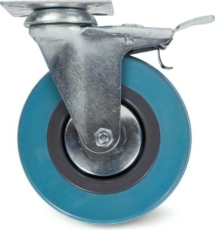 Колесная опора аппаратная TOR SCgb 93 75 мм (площадка, поворотн., тормоз, подш. скольж.) [1003242]