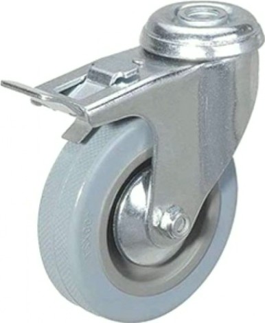 Колесная опора аппаратная TOR SChgb 25 50 мм (под болт, поворотн., тормоз, подш. скольж.) [1003259]