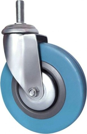 Колесная опора аппаратная TOR SCtg 42 100 мм (болт-12, поворотн., подш. скольж.) [1003626]