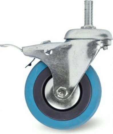 Колесная опора аппаратная TOR SCtgb 55 с тормозом 125 мм (болт-12, поворотн., подш. сколь [1003631]