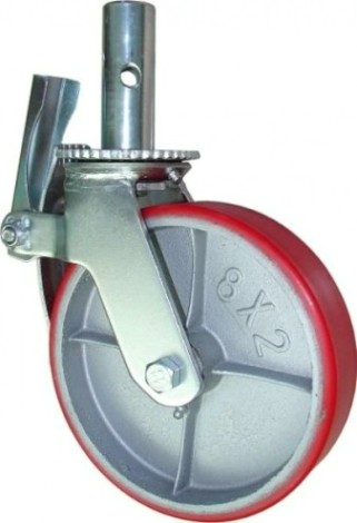 Колесная опора большегрузная для вышек MFK-TORG 7060-41 1045160 СЛ полиуретан. с тормозом 160мм [1045160 СЛ]