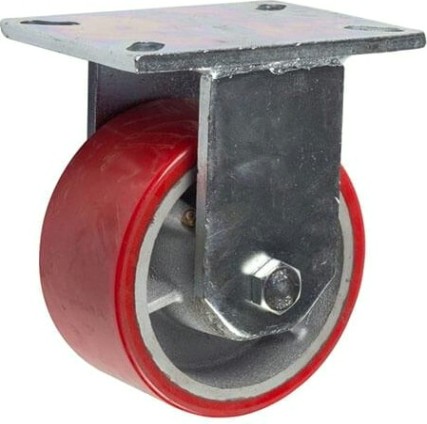 Колесная опора большегрузная LONGWAY FCp 92 неповоротная, полиуретан, D-75 мм [01220280]