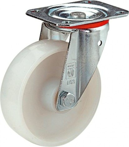 Колесная опора большегрузная LONGWAY SCdnb 55 поворотная с тормозом, нейлон, D-125 мм