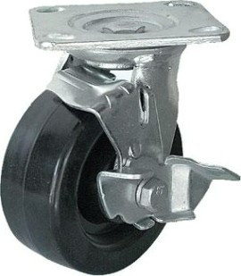 Колесная опора большегрузная LONGWAY SCz 55 поворотная, феноловый ролик, D-125 мм