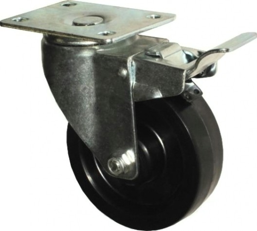 Колесная опора большегрузная LONGWAY SCzb 42 поворотная, феноловый ролик, D-100 мм